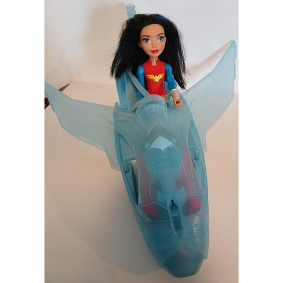 DC 12" Wonder Woman & 16"-20" Invisible Jet Plane Airplane Super Hero Girls 2016 - Picture 3 of 16